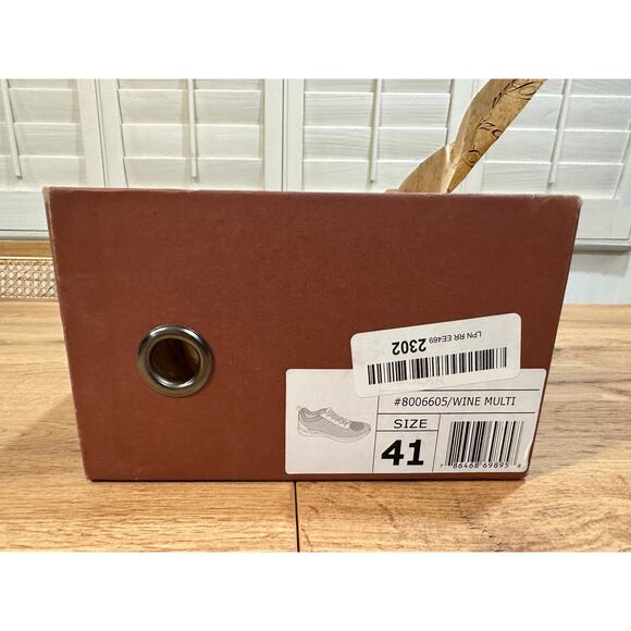 Biza Solar Women's Sneakers Wine Multi Red White Sz 41 EU 10.5 US NIB Felt Upper - Picture 12 of 12